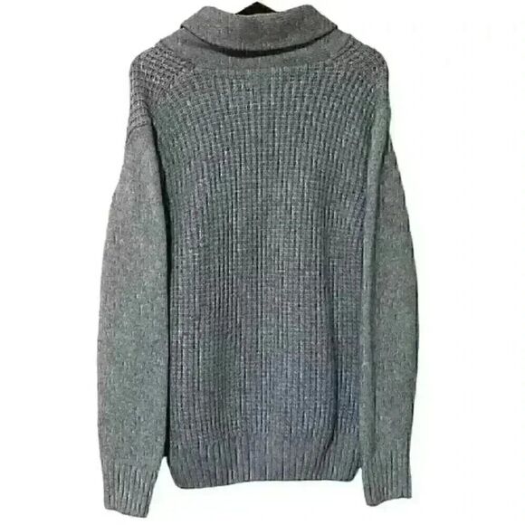 Daniele Blasi Italian Wool Blend Shawl Collar Sweater XL Gray Nautical Coastal - Picture 2 of 10